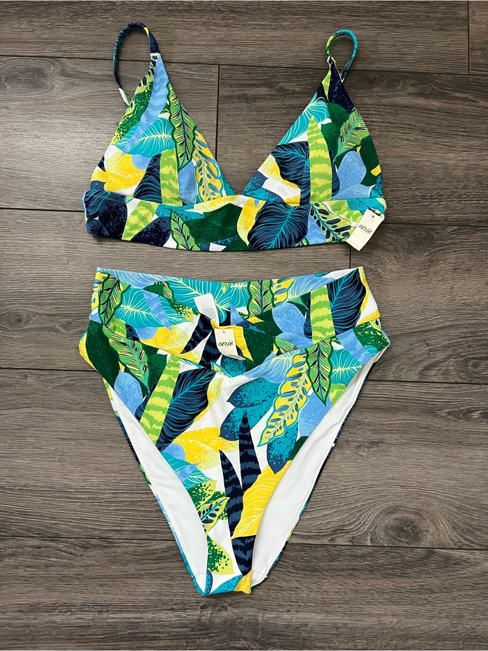 Aerie Womens XL 2 PC High Waisted Swim Suit Set